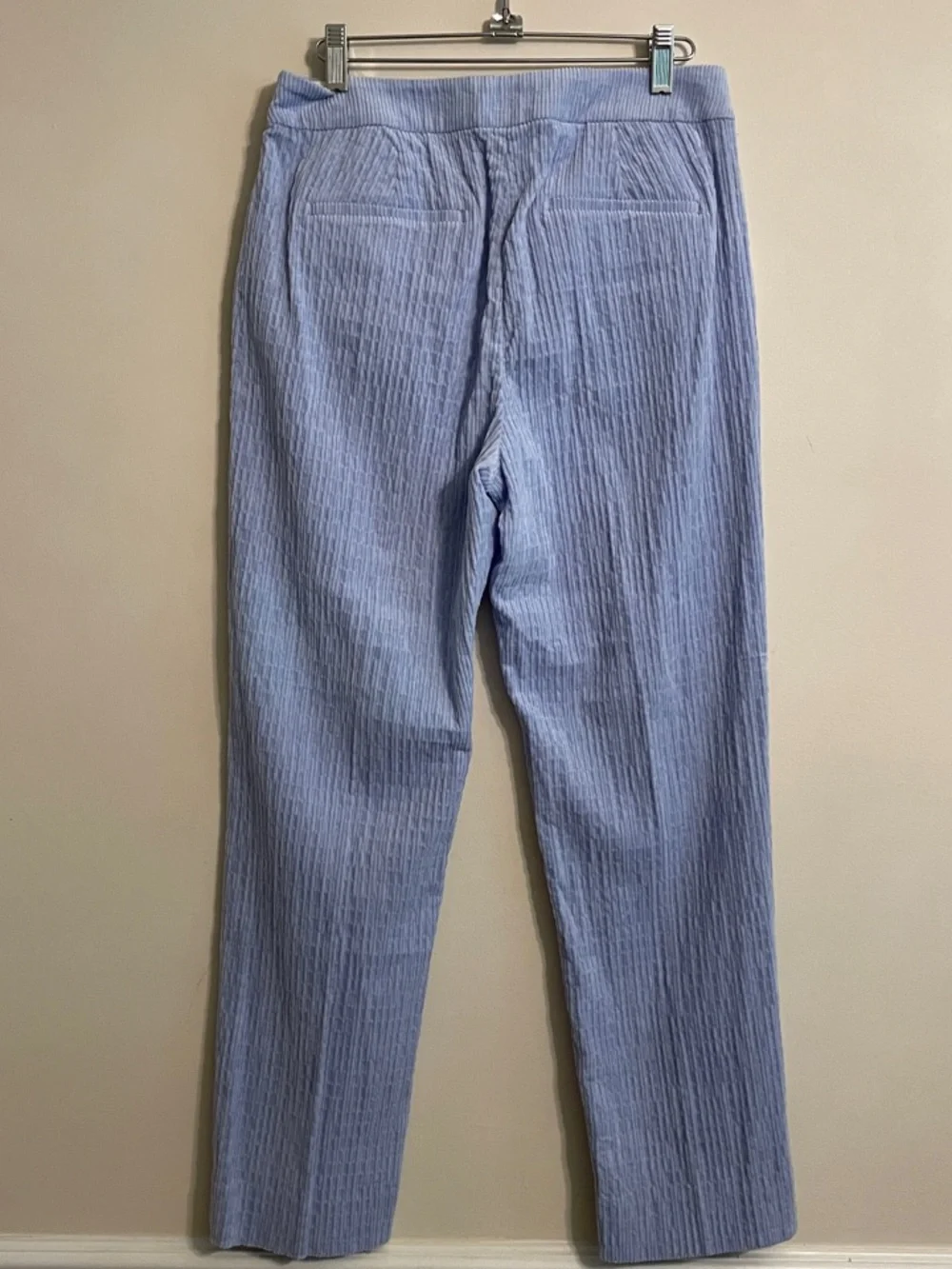 J.Crew Collection Kate Italian Corduroy Pants NWT Size 4 Light Blue Straight Leg